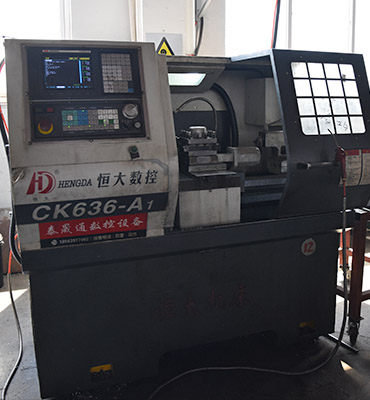 CNC machining center used for precision metal component production