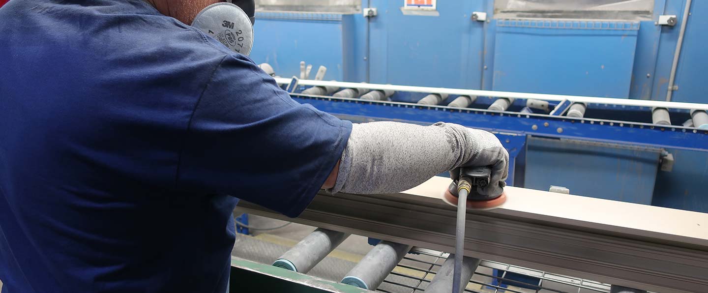 Finished metal parts under surface-condition inspection for energy equipment