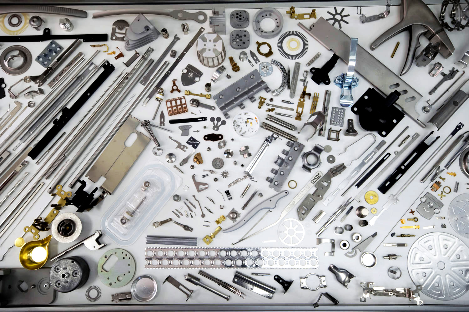 Collection of precision-machined custom metal components