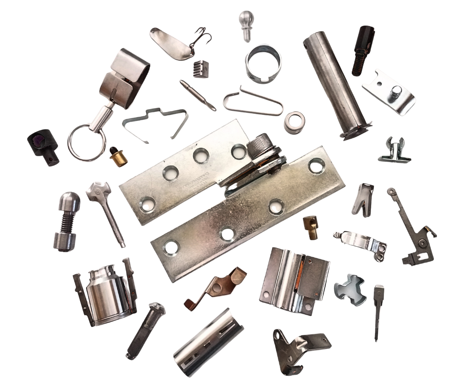 Stamped precision metal components suitable for terminal applications