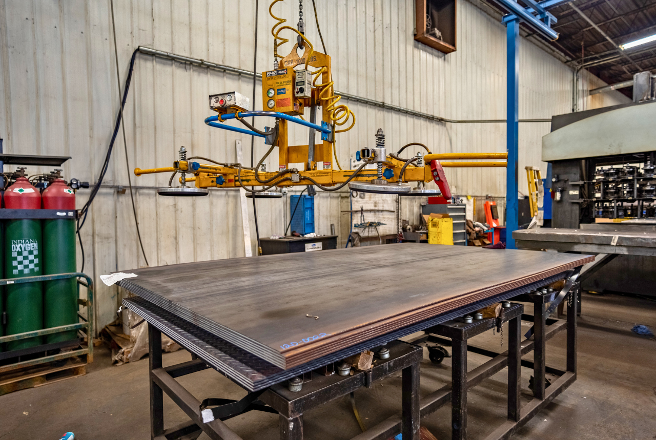 Sheet metal fabrication equipment used for formed components