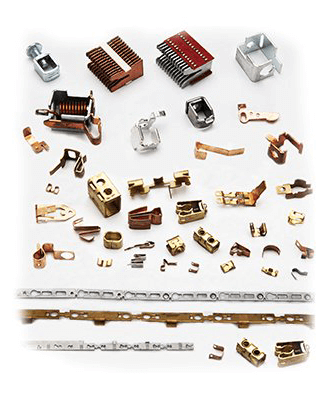 Grid of precision stamped metal parts for OEM programs